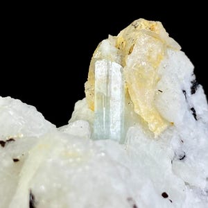 225 Carat Rare Aquamarine With Feldspar And Accent Of Tourmaline Terminated Crystal Natural Healing Stone Mineral Specimen From Pakistan