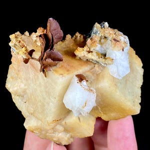 151 Gram Rare Terminated Siderite With Feldspar And Albite Crystal Natural High-Quality Healing Stone & Mineral Specimen From Pakistan