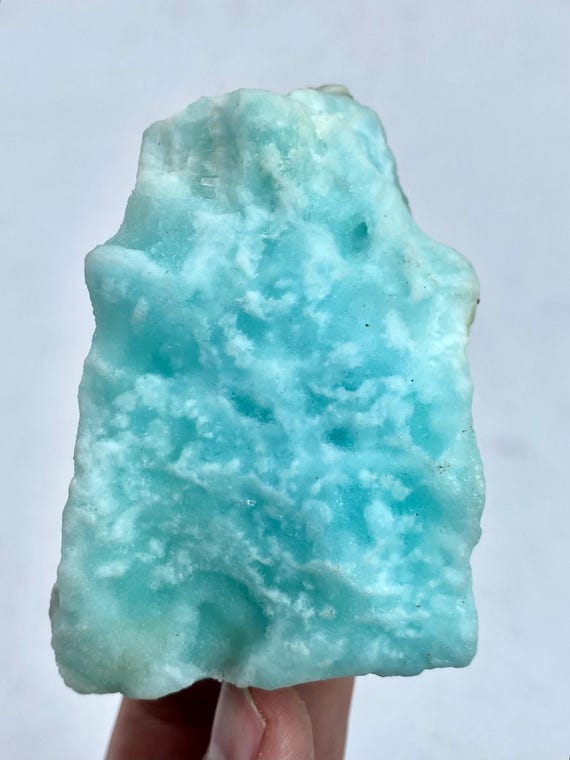 Afghan Aragonite Specimen: Unique Blue Crystal, 198 Grams