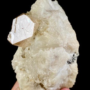 197 Gram Rare Terminated Topaz On Albite Crystal Unique Rare – Natural Specimen for Collectors Healing Minerals From Pakistan