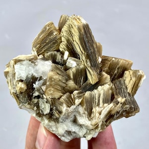 229 Gram Rare Terminated Mica With Unique Topaz Crystal Unique Rare – Natural Specimen for Collectors Healing Minerals From Pakistan