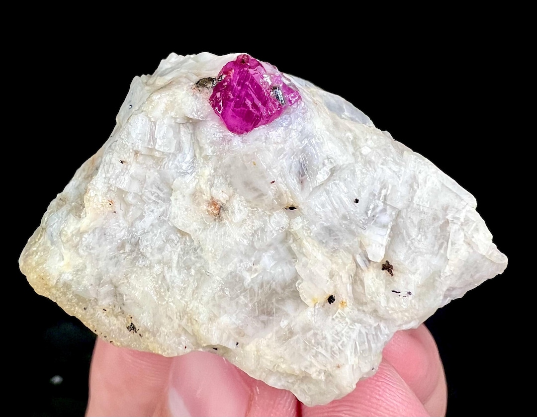 Pakistan Api Ruby Raw Ruby Crystals in Feldspar Matrix, Pakistan Mineral Specimen Home ...