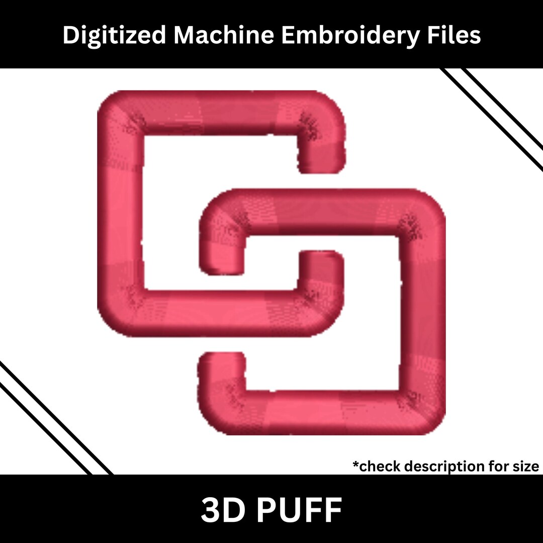 CFO Puff 3D Embroidery Design | Machine Embroidery File | CFO Monogram ...