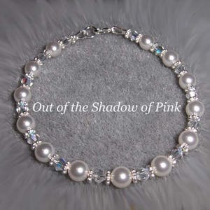 Crystal and Pearl Bracelet Bride / Bridesmaid Bracelet made with genuine Swarovski