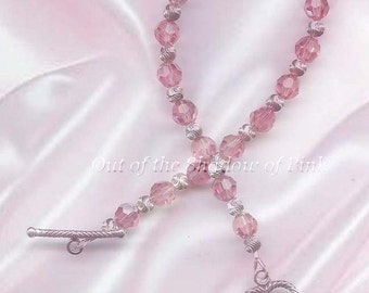 Swarovski Crystal Breast Cancer Awareness Bracelet