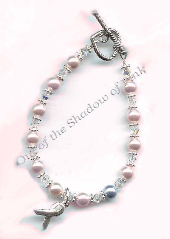 Swarovski Pearl Breast Cancer Awareness Bracelet