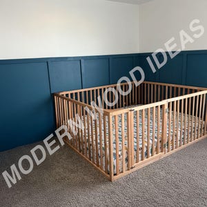 Platform Bed - Montessori Bed - Solid Wood Bed - Toddler Pen - Toddler Bed - Ecofriendly Furniture - Twin Platform Bed - Kids Gift
