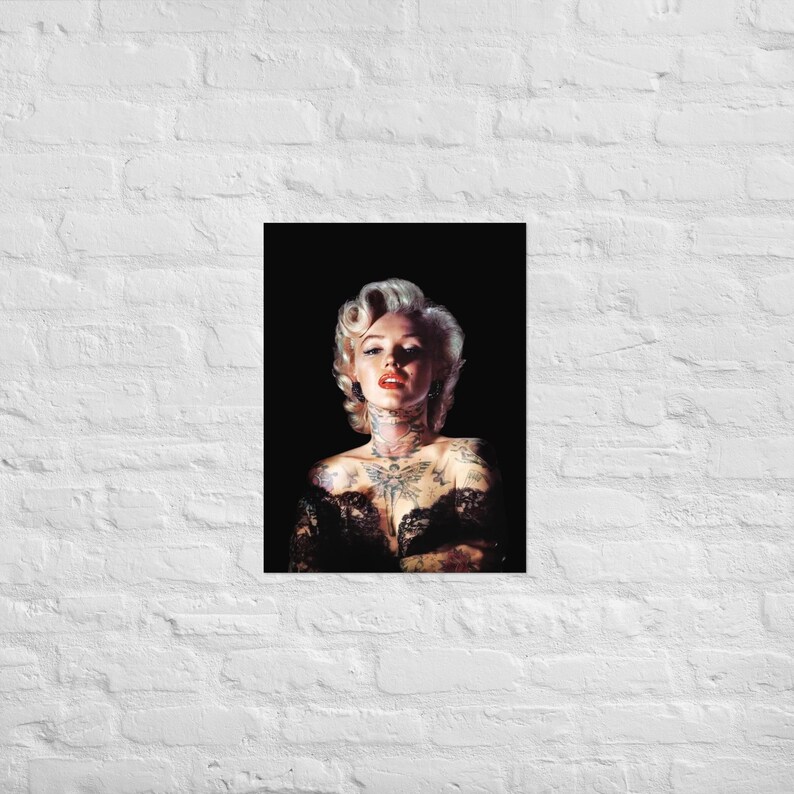 Marilyn Monroe Tattooed Poster - Etsy