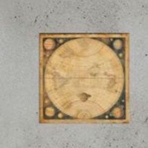 Vintage Saturn Himmelskarte - Astronomischer Druck auf gealtertem Pergament