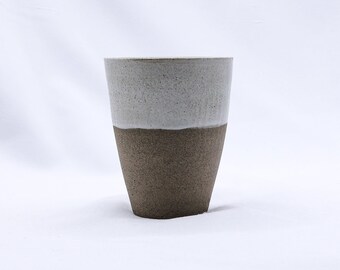 Bianca Quadra Green Handmade Ceramic Smoked Grey Stoneware Tall Ceramic Cup
