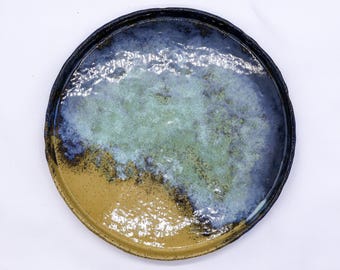 27 cm Aegean Stoneware Handmade Ceramic Dinner Plate