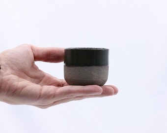 Green Picollo Smoked Grey Handmade Ceramic Stoneware Espresso Mug