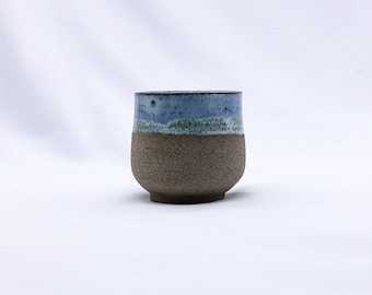 Blulume Tazza Handmade Ceramic Smoked Grey Stoneware Short Cup