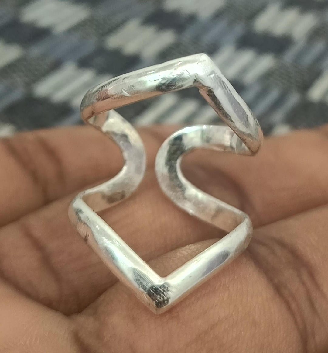 Sterling Silver Swan Splint Ring: Adjustable Knuckle Ring - Etsy