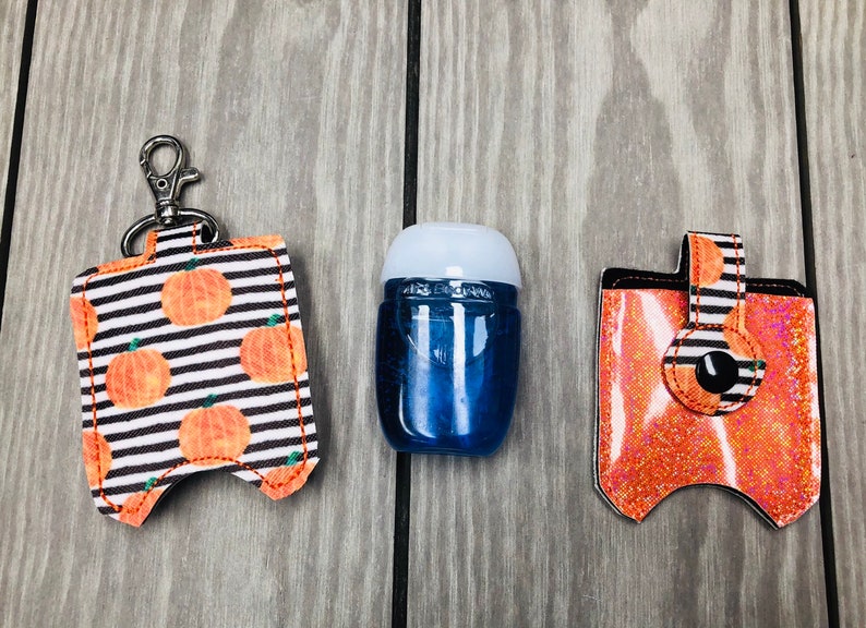 Pumpkin Themed Hand Sanitizer Holder Sanitizer Included Ready to Ship image 1