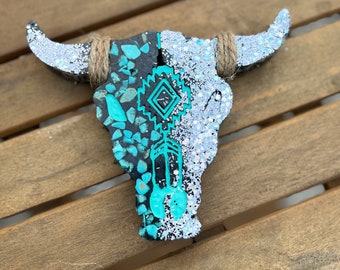 Boho Bull Skull Car Freshie