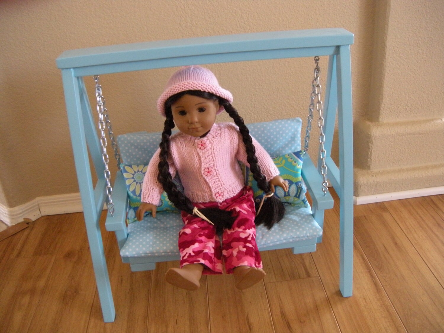 AVAILABLE IN FEBRUARY Doll Swing Set with Cushion & Throw Etsy