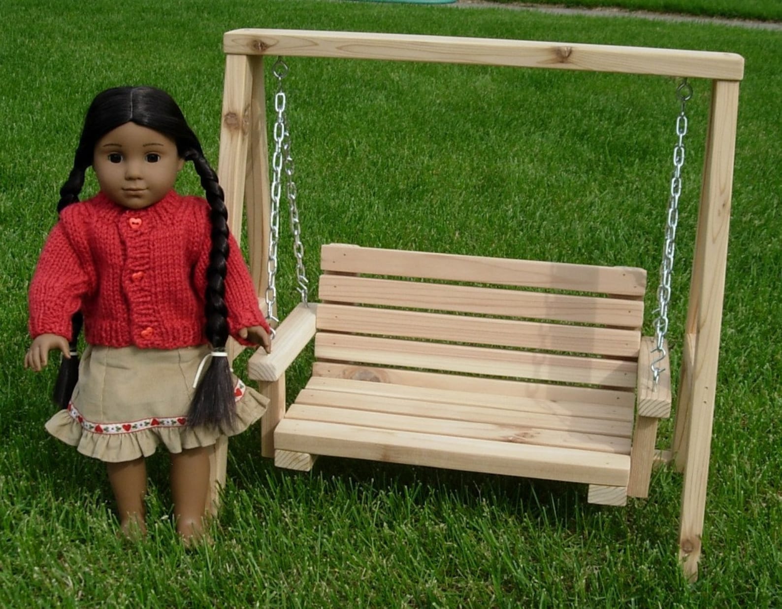 AVAILABLE IN FEBRUARY Doll Swing Set with Cushion & Throw Etsy