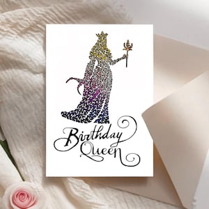 Carte d'anniversaire « Anniversaire de la Reine » - Carte pliante