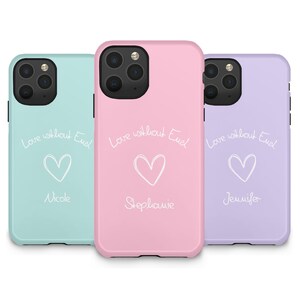Personalized Mom Gift iPhone Case, Custom Name Mother's Day Gift, Love without End Phonecase, Birthday Present for Mum, iPhone x 13 14 15 16