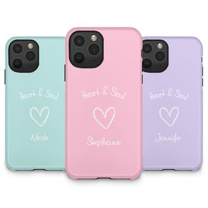 Personalized Mom Gift iPhone Case, Custom Name Mother&#39;s Day Gift, Heart & Soul Phonecase, Birthday Present for Mum, iPhone 11 12 13 14 15 16