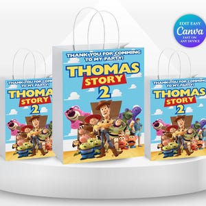 Toy Story Party Favor Treat Bag Label Buzz Lightyear Toy Story theme Party Boy 5th Birthday Favor Labels Toy Story Jessie Birthday woody TS3