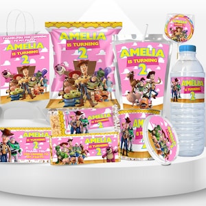 Toy Story Party Favors Bundle Label Toy Story Theme Party Girl 2nd Birthday Buzz Lightyear Toy Story Favor Labels Jessie Birthday Woody TS4