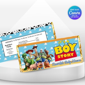Toy Story Chocolate Bar Label Ahoy Its A Boy Baby Shower Toy Story Birthday Label Buzz Lightyear Toy Story Party Favors Jessie Birthday TS5