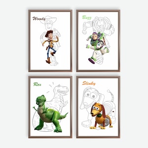 4 Toy Story Wall Art Kids Toy Story Wall Art Woody Poster Toy Story Printable Toy Story Nursery Wallart Toy Story Digital Buzz Lightyear TD1