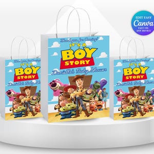 Toy Story Party Favor Treat Bag Label Buzz Lightyear Toy Story theme Party Boy 5th Birthday Favor Labels Toy Story Jessie Birthday woody TS5