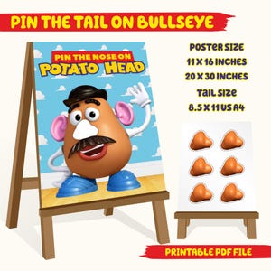 Heften Sie die Nase auf Herrn Patato Kopf Toy Story Thema Party Spiele Toy Story Aktivitäten für Kinder Buzz Lightjahre Toy Story Jessie Geburtstag Woddy TS
