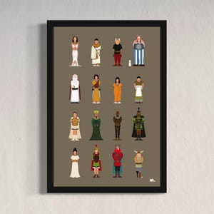 Minimalist Poster – Asterix and Obelix: Mission Cleopatra – All Characters – Portrait Format – Pop Culture Poster