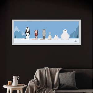 Póster minimalista – Balto, el perro lobo, héroe de las nieves