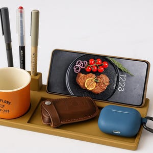 Minimalist 3D Printable Desk Organizer – STL Digital File