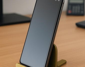 3D-afdrukbare smartphonestandaard | Minimalistische telefoonhouder | STL-bestand | Moderne bureauopberger | Digitale download