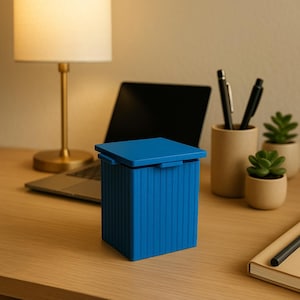 Small Desk Organizer - Container Box - STL 3D Print File by Preciso3D