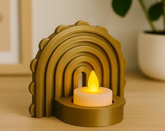 Candelabro Winter Glow – Archivo STL imprimible en 3D – Portavelas Fantasy Arch