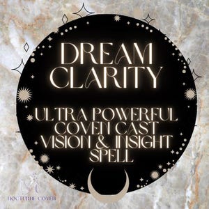 Ultra-Potężny Zaklęcie Wyrazistości Snu Coven | Wzmocnij Intuicję, Prorocze Sny i Wiadomości Duchowe | Magia Wizji Psychicznej