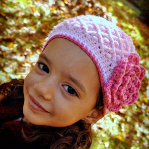 PDF PATTERN Crochet Diamond Lattice Hat image 2