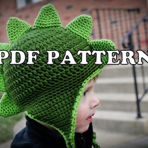 PDF PATTERN - Dapper Dino Crochet Hat