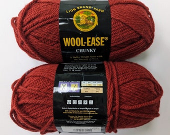 Lion Brand Wool Ease Chunky Yarn Color Redwood DISCONTINUED