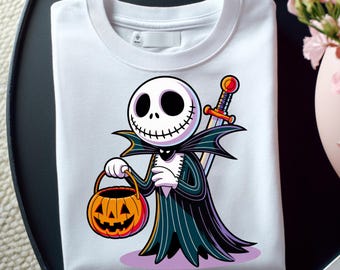 Jack Skellington Halloween PNG: Sublimation Design (Digital Download)