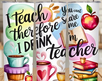 Teacher Appreciation Tumbler Wrap, 20 oz Skinny Sublimation Design (Digital Download)