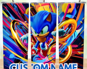 Hero Video Game Tumbler Wrap: Speedster Design (20 oz PNG File Digital Download