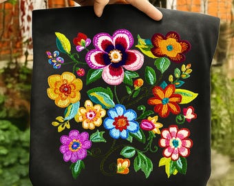 Broderie mexicaine fleurs PNG - Fiesta Clipart - téléchargement numérique