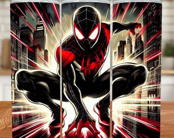 Super Hero Tumbler Wrap: Comic Book Style 20oz Skinny Tumbler PNG (Digital Download)