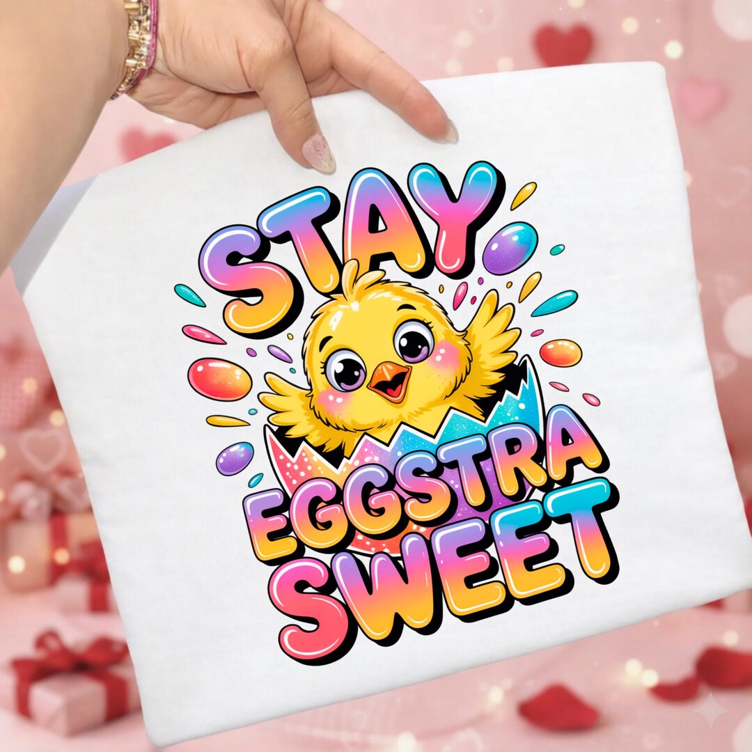 Stay Eggstra Sweet PNG, Cute Easter Chick Spring Shirt Design, Funny ...