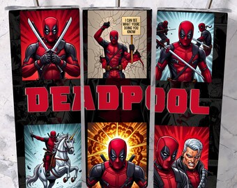 Envoltura de vaso de superhéroe de cómic PNG: Diseño de sublimación de 20 oz (descarga digital)