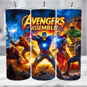 Superhero 20oz Tumbler Wrap, Cartoon Hero Tumbler Wrap PNG, Sublimation Design, Tumbler Wrap Design, Instant Digital Download