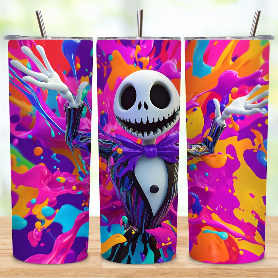 Jack Skellington Tumbler Wrap: Halloween 20oz Sublimation Design (PNG ...
